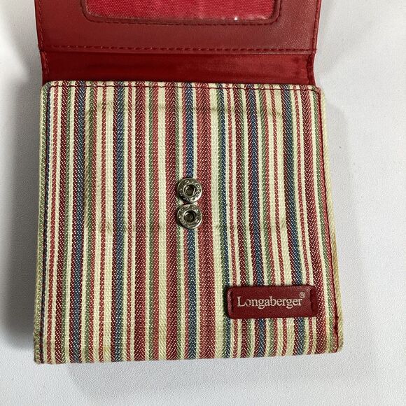 Longaberger Homestead Multi Color Striped Plaid Wallet - Picture 5 of 6